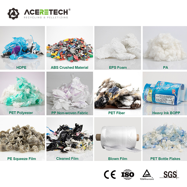 ACS-Pro Professional Team Service آلة تحبيب إعادة تدوير البلاستيك مع جهاز إزالة الغبار